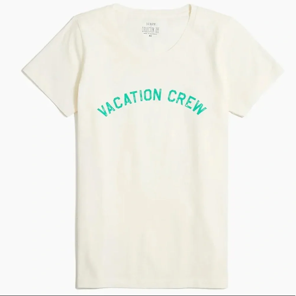 J. CREW Graphic Tee Vacation Crew Short Sleeve Crew Neck T-Shirt - Picture 9 of 9